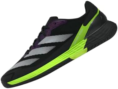 adidas Tênis masculino Defiant Speed 2, Preto/ferro metálico/limão